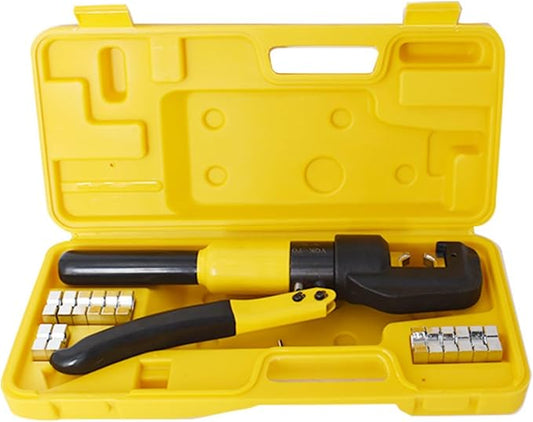 6 Ton Hydraulic Wire Cable Lug Terminal Crimper Crimping Tool 9 Dies