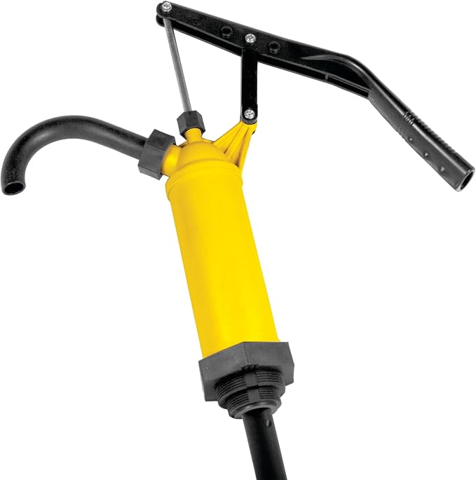 Performance Tool W54269 Yellow General Purpose Lever Action Barrel Drum Pump - Fits 15 to 55 Gallon Drums