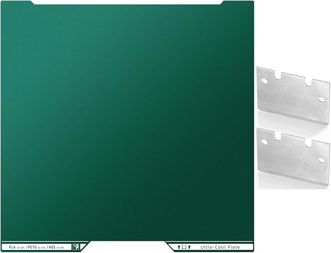 Upgraded Cool Plate for H2C/A2L Combo Low Temperature Cold Build Plate 335x346.5MM Double Sided Smooth Board Sheet Bed PEI Platform for Bambu Lab 3D Printer (No Heating/No Glue)