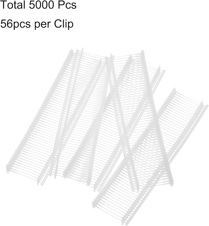 uxcell 5000pcs Standard Tagging Gun Fasteners 18mm Tagging Barbs Pins PP Plastic Tag for Price Tagging Gun, Clothing Tags Gun Attachments for Clothes Bag Fabric, White