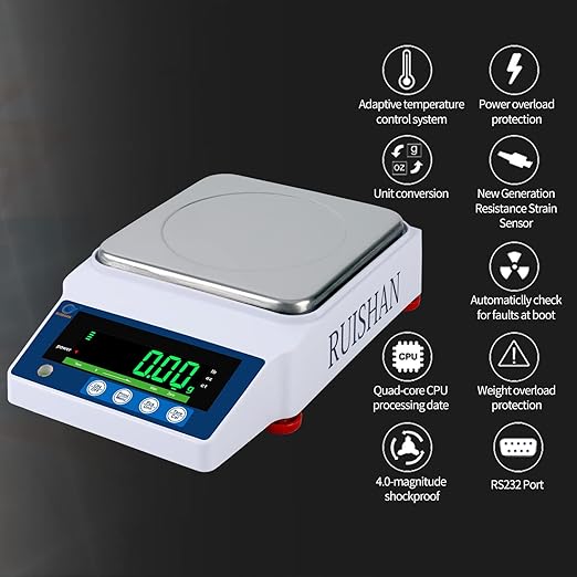 Lab Precision Scientific Balance Scale 1000g x 0.01g |g/lb/oz/ct | .01 Gram Scale, Lab Scale, Industrial Scale, Counting Scale, Clark Scales, Gold Scales |for Lab, Jewelry, Industrial, Busines