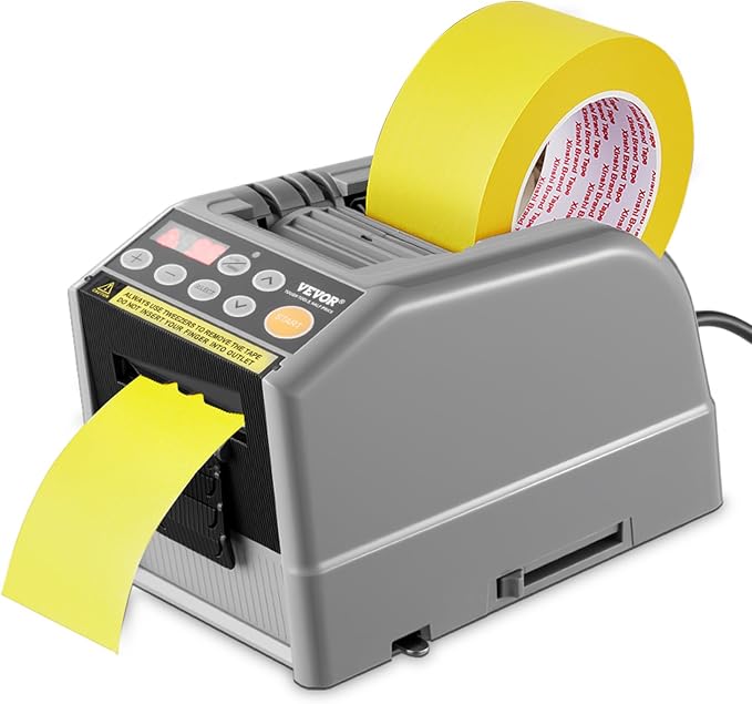 VEVOR Automatic Tape Dispenser Adhesive Electric Tape Cutter Packaging Machine Tape Cutting Machine 6-60mm Tape Width