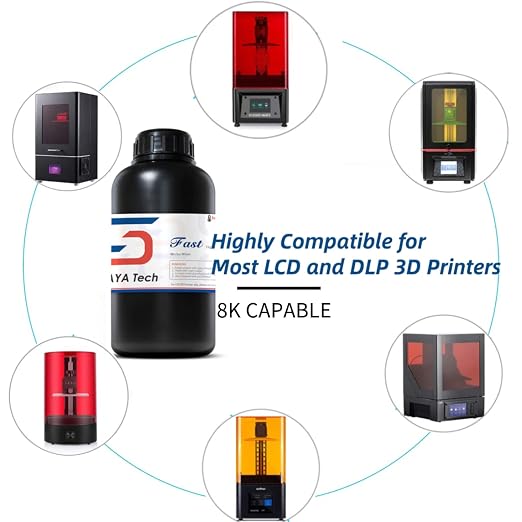 Siraya Tech Fast Mecha ABS-Like Scratch Resistant 3D Printer Resin 405nm UV-Curing Non-Brittle High Precision 3D Printing Liquid Standard Photopolymer Resin for LCD DLP 3D Printing (Mecha White, 1kg)