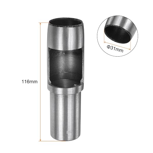 HARFINGTON Hollow Punch for Leather 31mm Round Hole Punch Tool for Belt Puncher Carbon Steel Single Punch for Watch Belts Cut Leather Craft Rubber Paper Fabric Plastic Soft Material