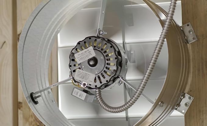GAF Master Flow 1450 CFM Silver Quick Connect with Smart Wi-Fi Control & High Airflow Capacity of 1450 cubic feet per minute for attic spaces upto 2300 square feet|Efficient Heat & Moisture Management