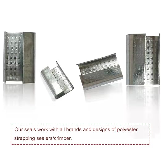 Strapping Open Seals Metal Buckle (Snap-On) Seals, for 1/2" - 5/8" Width Strapping Strap(Pack of 50)