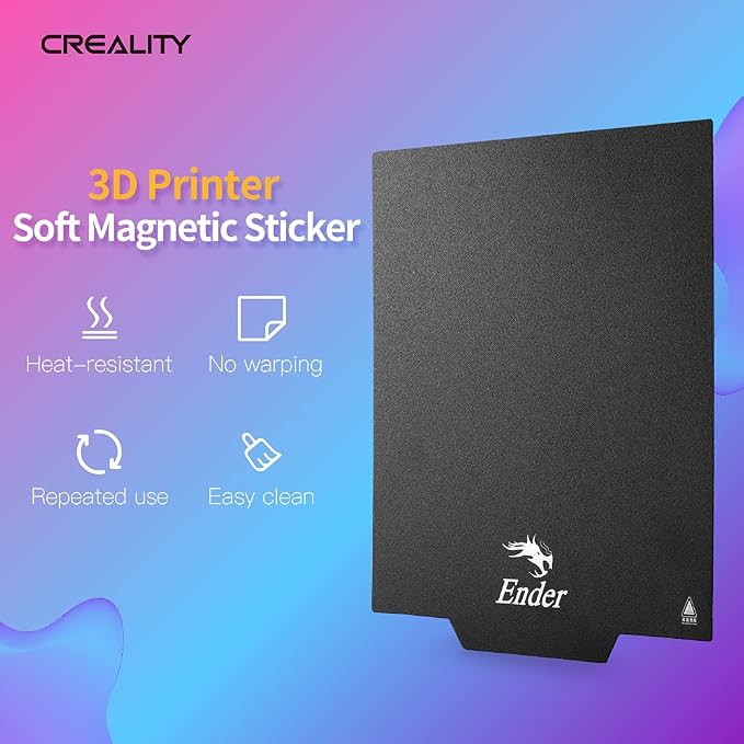 Creality Official Ender 3 Bed Ultra-Flexible Removable Magnetic Removable Build Surface Hotbed Cover Print Platform Kit for Ender 3 Neo/Ender 3 V2 Neo/Ender 3 S1/Ender 3 S1 Pro/Ender 3 V3 SE 235x235mm