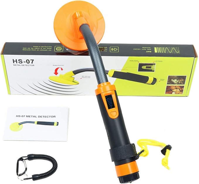 Fully Waterproof Handheld Metal Detector LCD Display Detection Signal Three Detect Modes for Different Environment 35m Waterproof Depth Pinpointer Included a 9V Battery for Adults and Kids Gift