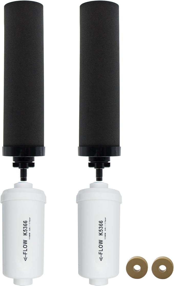 Water Filter Replacement for Berkey® Black & Fluoride Filters | Compatible with Berkey® Gravity Water Filter System, Combo Pack