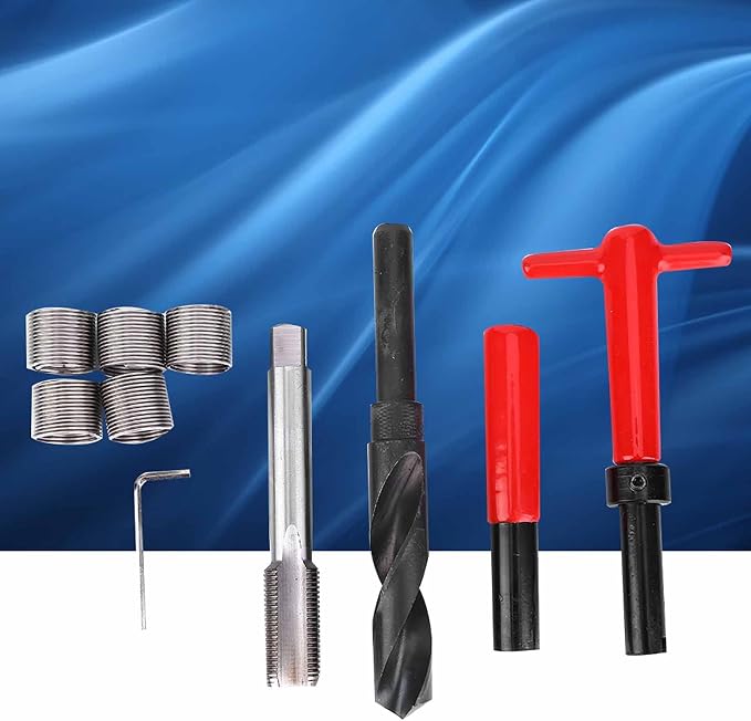 x1.5 Thread Repair Kit, High Strength Thread Repair 10Pcs | Thread Chaser Set, Stainless Steel, High Strength Thread Restoration