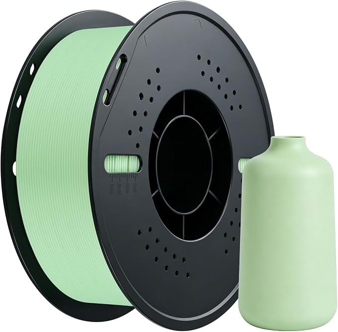 Kingroon Matte PLA Filament 1.75mm 3D Printer Filament Matte Green 1kg Dimensional Accuracy +/- 0.02 mm