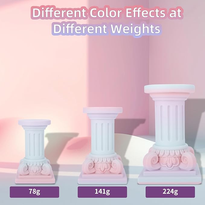 3DHoJor Matte Rainbow 3D Printer PLA Filament 1.75mm +/- 0.03 Multicolor Change Filament 1 KG(2.2lbs) Spool Fit Most FDM Printer-Pink Purple Green