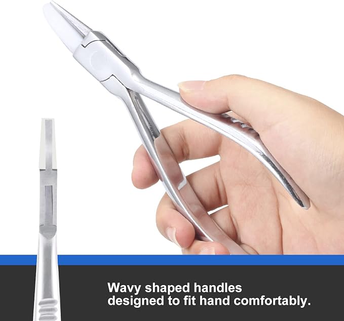 Round & Nylon Jaw Eyeglasses Frame Pliers Bundle with 6 Inches Optical Trident Pliers Professional Eyeglasses Adjusting Frame Pliers, Eyeglass Repair Kit with Eyeglass Repair Screwdriver