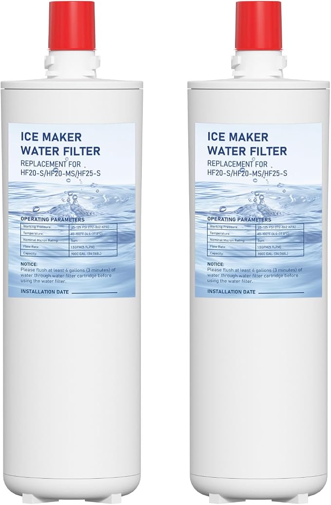 HF20-S HF20-MS HF25-S Water Filter Replacement Compatible with 3M High Flow Series Cartridge HF20-S, 5615103/HF20-MS, 5615109/HF25-S,5615203, Water Filtration System 2 Pack
