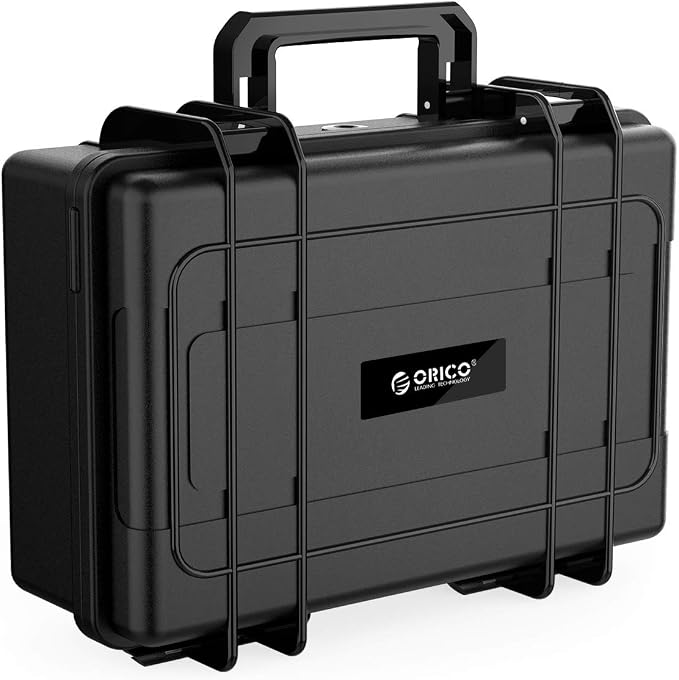 ORICO Hard Drive Case 3.5inch 20-Bay Multi-Protection HDD Storage Box Suitcase with Foam External Hard Drive Carrying Case Anti-Static Shock Moisture Proof for WD/Seagate/Toshiba-PSC L20