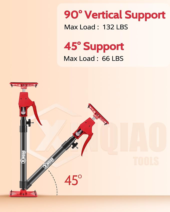 XINQIAO Cabinet Jacks for Installing Cabinets, Light Duty Third Hand Tools Adjustable Support Pole from 15.7 in to 27.6 in, 4 PCS