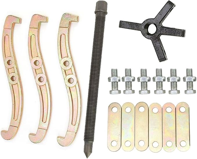 3-Jaw Gear Puller, 2/3-Jaw Puller with Reversible Jaws for Removal of Pulley Flywheel Bearing Puller Tool Separate Lifting Device (6inch)