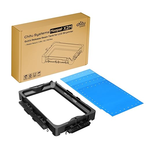Chitu Systems Upgraded Hoopat X2M Quick Release Resin Tank for Anycubic Photon MonoX/ X6K/ X2/ M3 Plus 3D Printers with 3Pcs Pre-Hole PFA Release Film& Seal Ring, Swap in 1min for Easy Printing