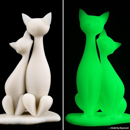 Siraya Tech Craft Glow-in-The-Dark 3D Printer Resin - Rapid Curing, High Resolution 405nm UV Resin for LCD/DLP/8K 3D Printers - Ideal for Outdoor, Decorative & Safety Applications (1kg, Green)