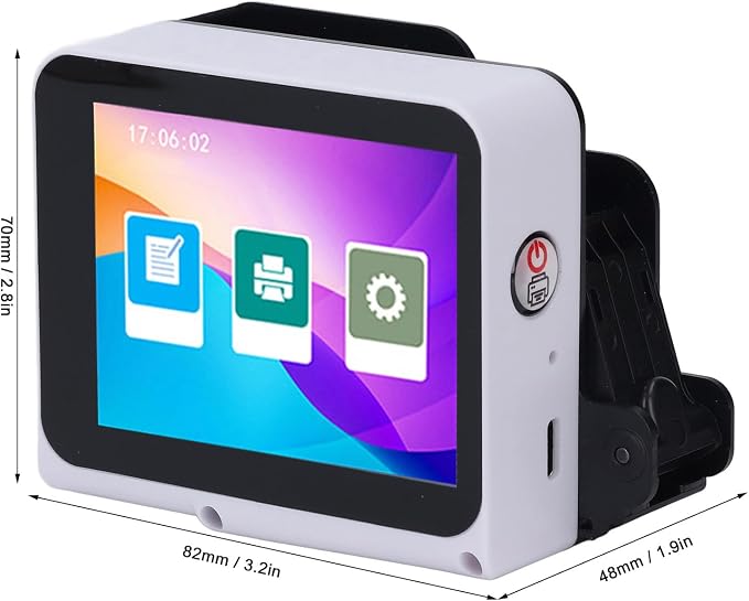 Hyuduo Mini Portable Gun Handheld Inkjet Printer 28 Languages HD Touch Screen Compact Design Type C Interface for Carton Box Wood Cloth Plastic with 4 core Cup