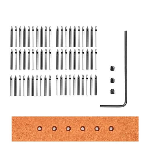 WUTA 3nd Removable Round Hole Pricking Irons, Professional Working Hole Punch Set for DIY Leather Craft（60 x Side Punch Head）
