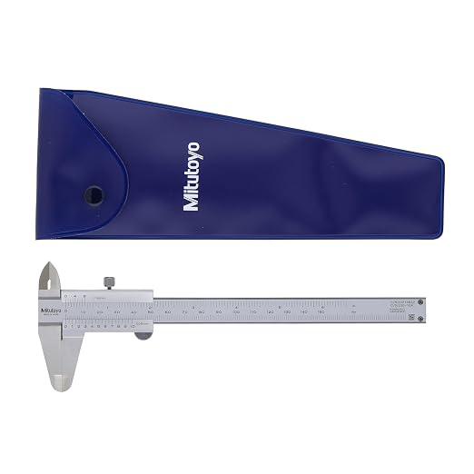 Mitutoyo 530-104, Vernier Calipers, Stainless Steel, for Inside, Outside, Depth and Step Measurements, Metric, 0"/0mm-150mm Range, +/-0.05mm Accuracy, 0.05mm Resolution, 40mm Jaw Depth | Stainless Steel