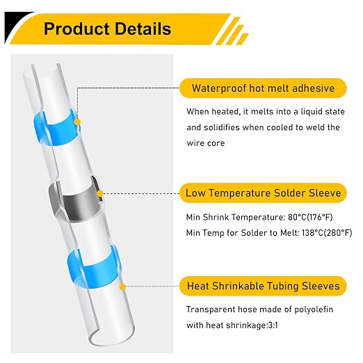 2066Pcs Heat Shrink Solder Seal Wire Connectors Kit with Heat Gun and Wire Stripper Crimping Tool, Waterproof Heat Shrink Wire connectors Electrical Wire Terminals for Marine Electrical