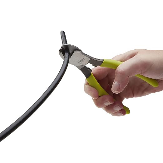 TRUE CABLE Heavy Duty Cable Cutters, Hardened Carbon Steel Wire Cutter, Cuts Copper & Aluminum Up to 1/0 AWG, Durable Hand Tool for Electricians, Comfortable Grip, Precise Clean Cuts, 1pcs
