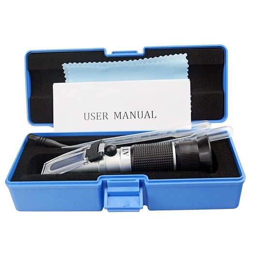 Honey Refractometer for Moisture, Brix and Baume, 3-in-1 Uses, 58-90% Brix Scale Range, Ideal for Honey, Maple Syrup, and Molasses, Bee Keeping Supplies