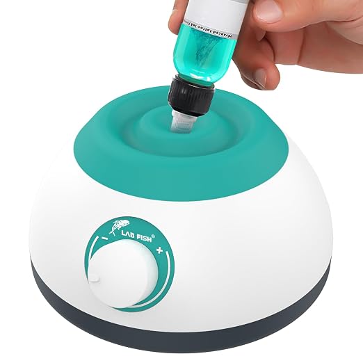 LAB FISH Variable-Speed Vortex Model Paint Shaker(Powerful Model) Lab Vortex Mixer for Miniature Bottles,Lash Glue,Nail Polish,Pigment,Eyelash
