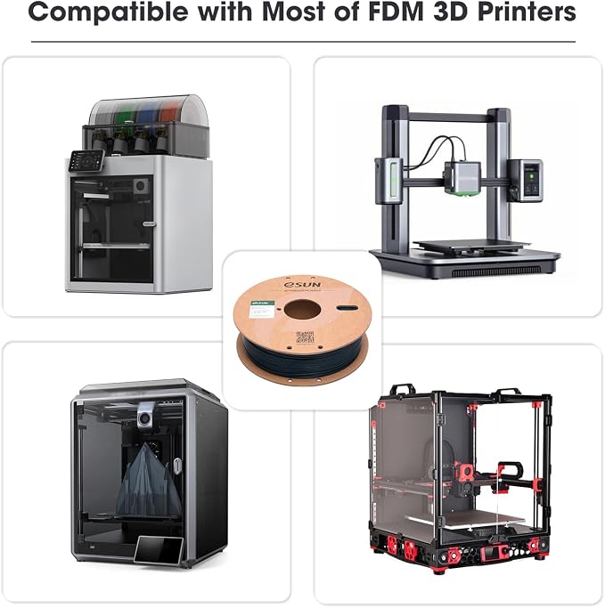 eSUN PLA Filament 1.75mm, High Toughness 3D Printer Filament Upgraded PLA Filament, Dimensional Accuracy +/- 0.03mm, 1KG Cardboard Spool (2.2 LBS) 3D Printing Filament for 3D Printers, Green