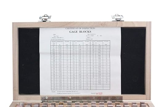 Accusize Steel Gage Block Set, Grade AS-2, 81 Pc, P900-S583 | ASME B89.1.9-2002, Hardened Steel, Corrosion-Resistant, with Certificate of Inspection