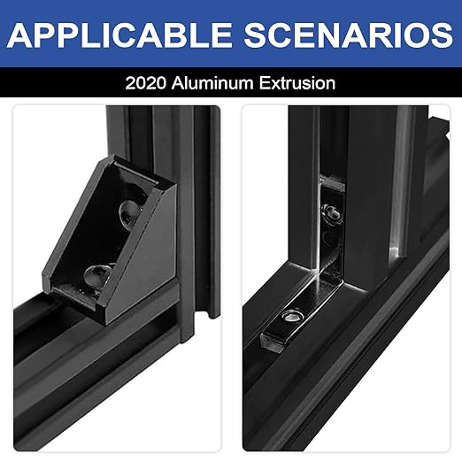 8Pack 2020 Aluminum Extrusion V-Slot 1000mm Black Extruded Aluminum Profile 20x20 V-Slotted Framing European Standard Anodized Linear Rail for 3D Printer Accessories Parts