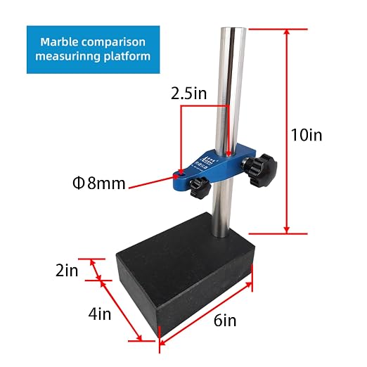 Marble Base for dial Indicator, dial Indicator Stand, Digital Indicators Stand, 150 mm × 100 mm × 50 mm (6 in. × 4 in. × 2 in.) (ACE-QST)