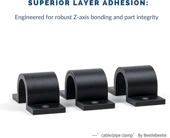 Siraya Tech Fibreheart ABS-CF Core Black Filament - 20% Carbon Fiber Reinforced ABS, Superior Strength with Enhanced Layer Adhesion, 1.75mm, 1KG Spool