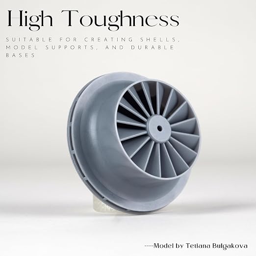 Siraya Tech Blu Tough 3D Printer Resin with High Strength and Precision - Easy to Print Strong and High Resolution, Versatile and User-Friendly for LCD/DLP 3D Printer (Easy Grey, 1kg)