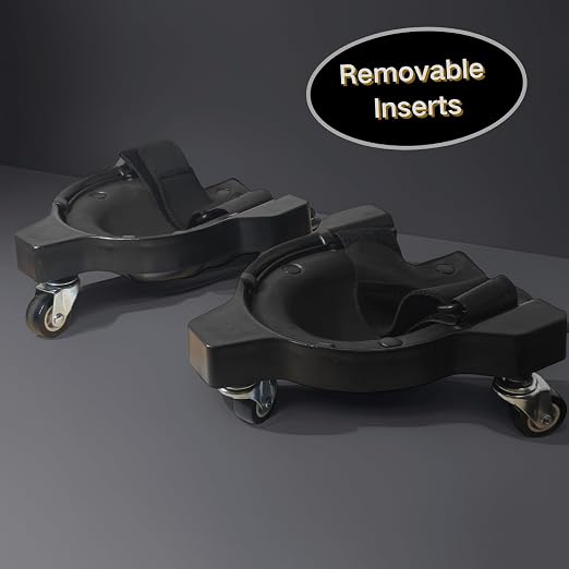 Professional Heavy-Duty Knee Rollers with Smooth-Rolling Casters & Gel Cushion – 360° Glide Mobility, Secure Fit, Work-Grade Protection for Adults, Black, One Size