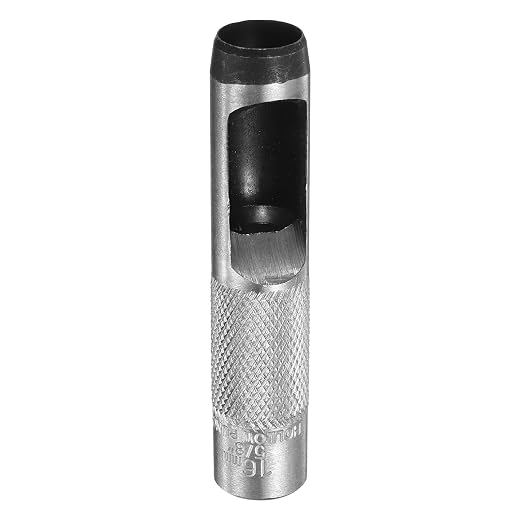 HARFINGTON Leather Round Hole Punch, 16mm Hollow Hole Puncher Cutter Carbon Steel Circle Hole Punching Cutting Tool for Belt/DIY Leather Craft