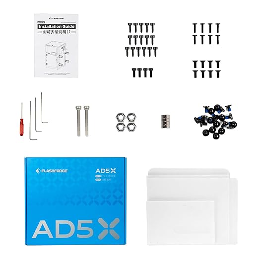 Flashforge Enclosure Accessory Set for AD5X, DIY Enclosure Kit with Plates and Screws to Unlock the ABS/ASA/PC Printing