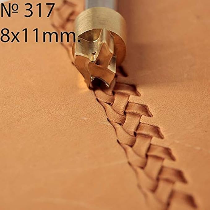 DandS ltd Leather Stamp Tool,Knitting, Professional Steel Craft Tool for Leatherworking, Embossing, Carving & Stamping Leather Projects, Belts Wallets & DIY Projects Compatible with Mallet #317