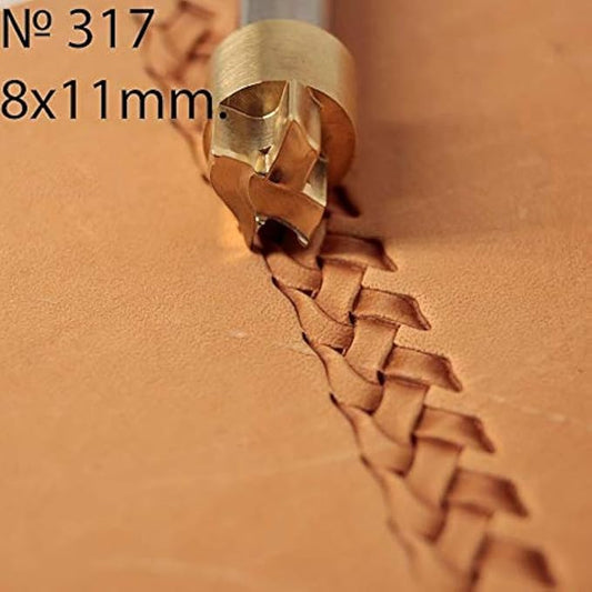 DandS ltd Leather Stamp Tool,Knitting, Professional Steel Craft Tool for Leatherworking, Embossing, Carving & Stamping Leather Projects, Belts Wallets & DIY Projects Compatible with Mallet #317