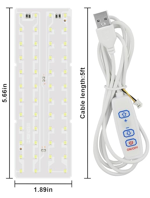 CMYK LED Lithophane PCB KC009 KC010 Compatible with Bambu Lab P1 X1 A1 Printers | 6 Packs With Connection Cable 3D Printer Accessories LED Lighting Panel Replacement for Makerworld DIY 3D Printing Projects