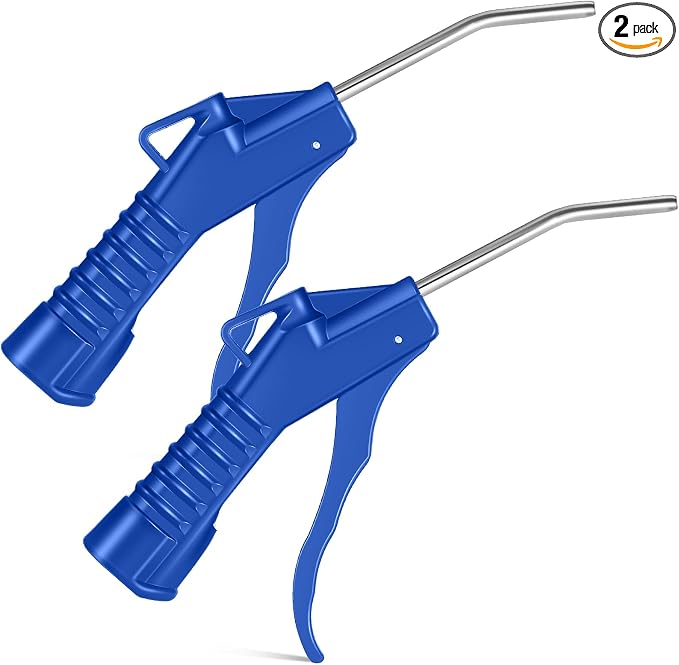 Honoson 2 Pcs Air Nozzle Blower Gun Pistol Grip Air Blow Tool Compressor Accessories for Industrial Household Mechanics (Blue)