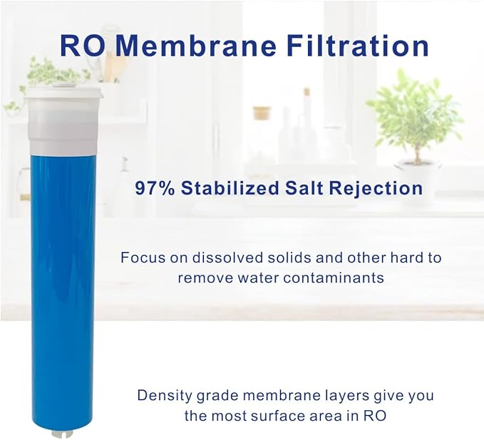 RO Replacement Filter Set With Membrane Compatible with Microline TFC-400 Reverse Osmosis System, include S7011, S7028, S1764RS and S7026 Filters