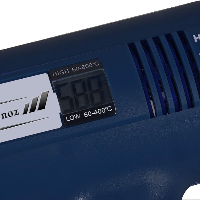 1800W Industrial Heat Gun With Digital Temperature Gauge ((2 attachments and Tint Tool Kit))
