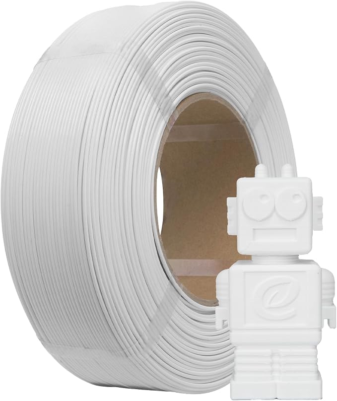 eSUN PLA Basic Refilament 1.75mm, 3D Printer Refill High Speed PLA for Fast Printing, 1KG Spoolless 3D Printing Filament for High Speed 3D Printers, White