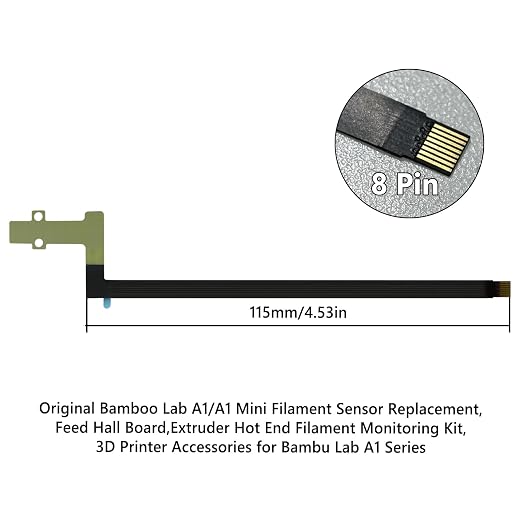 Original Bamboo Lab A1 Filament Sensor Replacement,Feed Hall Board,Extruder Hot End Filament Monitoring Kit for Bambu Lab A1/A1 Mini 3D Printer Accessories