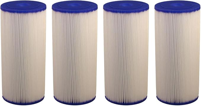 Tier1 20 Micron 10 Inch x 4.5 Inch | 4-Pack Pleated Whole House Sediment Water Filter Replacement Cartridge | Compatible with Pentek ECP20-BB, Hydronix SPC-45-1020, 255491-43, Home Water Filter