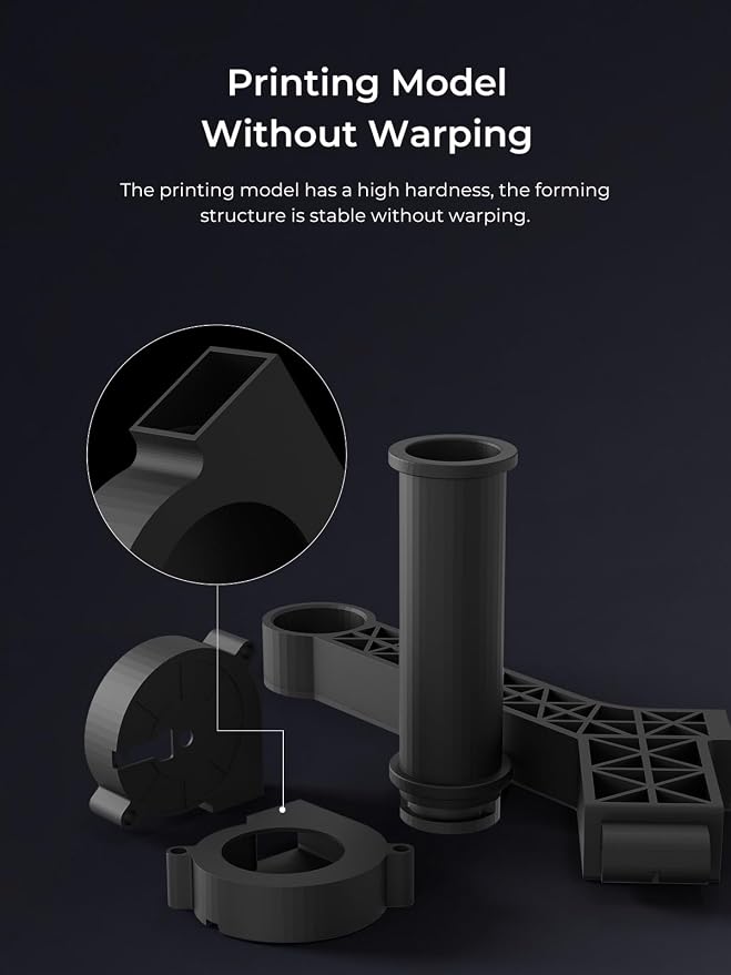 Creality Carbon Fiber Filament 1.75mm, 3D Printer Filament, 1kg (2.2lbs) Spool, No Warp Enhanced Toughness, ±0.03mm Accuracy Printing Filament, for K1C/ K1 Max & More (Carbon Fiber)
