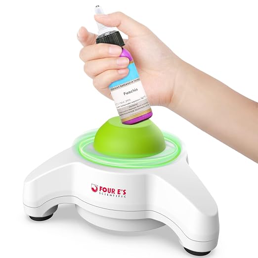 FOUR E'S SCIENTIFIC Mini Vortex Mixer - Lab Vortex Shaker, Speed 5600 RPM, Touch Function, 6mm Orbital Diameter, for Miniature Hobby Model Paint, Nail Polish